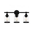 Quoizel Lighting Dixie DIX8623MBK 3-Lights Matte Black 300W Vanity Light