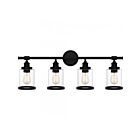 Quoizel Lighting Dixie DIX8632MBK 4-Lights Matte Black 400W Vanity Light
