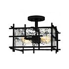 Quoizel Lighting DPN1713MBK 2 Lights Matte Black 200W Daphne Semi Flush Mount