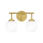 Quoizel Lighting ELO8615AB Eloise 2-Lights 120W Aged Brass Vanity Light