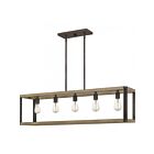 Quoizel Lighting Finn FNN542RK 5-Lights 5100W Rustic Black Island Chandelier