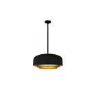 Quoizel Lighting FRK2822MBK Frankie 4-Lights 400W Matte Black and Gold Pendant