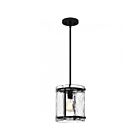 Quoizel Lighting Fortress FTS1509EK 1-Light 100W Earth Black Mini Pendant