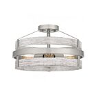 Quoizel Lighting GDN1716BN Gadsen 3-Lights 300W Brushed Nickel Semi Flush Mount