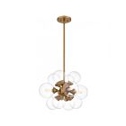Quoizel Lighting GLI2820BWS 4 Lights Brushed Weathered Brass 160W Glinda Pendant