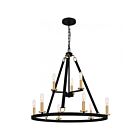 Quoizel Lighting Graylyn GRA5029MBK 9-Lights 540W Matte Black Chandelier