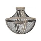 Quoizel Lighting HLE1715DGW Hallie 2-Lights 120W Distressed Grey Wood Semi-Flush Mount