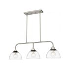 Quoizel Lighting Halsey HLY336BN 3-Lights 360W Brushed Nickel Island Chandelier