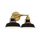 Quoizel Lighting HUX8616AB 2 Lights Aged Brass 200W Huxley Bath Light