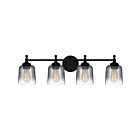 Quoizel Lighting JEN8631MBK Jenson 4-Lights 400W Matte Black Vanity Light