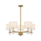 Quoizel Lighting KMB5030BWS Kimberly 5-Lights 300W Brushed Weathered Brass Chandelier