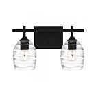 Quoizel Lighting LCY8615MBK Lucy 2-Lights 200W Matte Black Vanity Light
