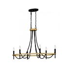 Quoizel Lighting Legare LGR636MBK 6-Lights 660W Matte Black Island Chandelier