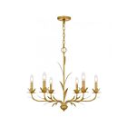 Quoizel Lighting MAA5027GFL Maria 360W 6-Lights Gold Leaf Chandelier