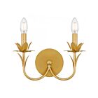 Quoizel Lighting MAA8712GFL Maria 120W Gold Leaf Wall Sconce