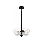 Quoizel Lighting McIntire MCI2815MBK 3-Lights Matte Black 300W Pendant