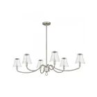 Quoizel Lighting MCK644BN McKinney 6-Lights 360W Brushed Nickel Chandelier