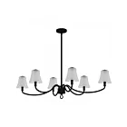 Quoizel Lighting MCK644MBK McKinney 6-Lights 360W Matte Black Chandelier