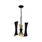 Quoizel Lighting MYL2814MBK Myla 3-Lights 60W Matte Black Pendant