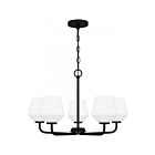 Quoizel Lighting NIE5025MBK 5 Lights Matte Black 500W Nielson Chandelier