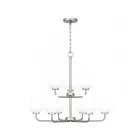 Quoizel Lighting NIE5028BN 9 Lights Brushed Nickel 900W Nielson Chandelier