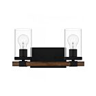 Quoizel Lighting NTH8615MBK Nottinghill 2-Lights 200W Matte Black Vanity Light