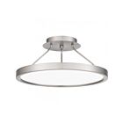 Quoizel Lighting OST1815BN Outskirts 30W Brushed Nickel Semi Flush Mount 