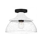 Quoizel Lighting OTN1712MBK Otten 1-Light 100W Matte Black Semi Flush Mount