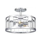 Quoizel Lighting PCLCA1715C Lucia 3-Lights 300W Polished Chrome Semi Flush Mount