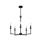 Quoizel Lighting Prescott PRC5026MBK 5-Lights 300W Matte Black Chandelier