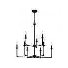 Quoizel Lighting Prescott PRC5232MBK 9-Lights 540W Matte Black Chandelier