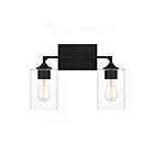 Quoizel Lighting Prescott PRC8616MBK 2-Lights Matte Black 200W Vanity Light