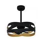 Quoizel Lighting QFA6771MBK Zito 3-Lights 18W Matte Black Fandelier