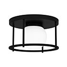 Quoizel Lighting QFL5586MBK Quoizel 1-Light 60W Matte Black Flush Mount