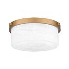 Quoizel Lighting QFL5590AB Quoizel 2-Lights 120W Aged Brass Flush Mount