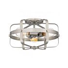 Quoizel Lighting QFL5592BN Quoizel 3-Lights 225W Brushed Nickel Flush Mount