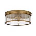 Quoizel Lighting QFL6743WS Theodora 3-Lights 300W Weathered Brass Semi Flush Mount