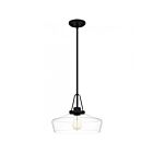 Quoizel Lighting Haven QP5584MBK 1-Light 100W Matte Black Pendant