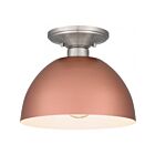Quoizel Lighting QSF5575MRG Eason 1-Light 100W Matte Rose Gold Semi Flush Mount 