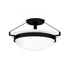 Quoizel Lighting QSF5581MBK Quoizel 2-Lights 200W Matte Black Semi Flush Mount