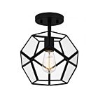 Quoizel Lighting QSF5593MBK Kinslee 1-Light 100W Matte Black Semi Flush Mount 