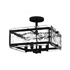 Quoizel Lighting QSF5594EK Quoizel 4-Lights 240W Earth Black Semi Flush Mount