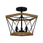 Quoizel Lighting QSF5595AWN Quoizel 3-Lights 180W Aged Walnut Semi Flush Mount