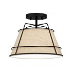 Quoizel Lighting QSF5629MBK Quoizel 1-Light 100W Matte Black Semi Flush Mount