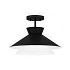 Quoizel Lighting QSF6171MBK 1 Light 100W Matte Black Semi Flush Mount