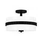 Quoizel Lighting QSF6195MBK 2 Lights Matte Black 200W Baud Semi Flush Mount