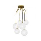 Quoizel Lighting QSF6198AB 6 Lights Aged Brass 360W Wonderstruck Semi Flush Mount