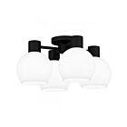 Quoizel Lighting QSF6199MBK 4 Lights Matte Black 400W Donahue Semi Flush Mount