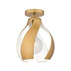 Quoizel Lighting QSF6739BWS Kiko 1-Light 100W Brushed Weathered Brass Semi Flush Mount
