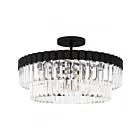Quoizel Lighting QSF6742MBK Starlight 4-Lights 240W Matte Black Semi Flush Mount